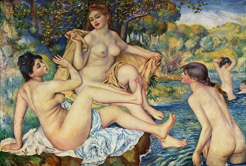 Pierre-Auguste Renoir The Large Bathers, Norge oil painting art